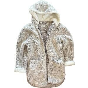 Peaches & Dreams Sherpa Hooded Cardigan – Size Small